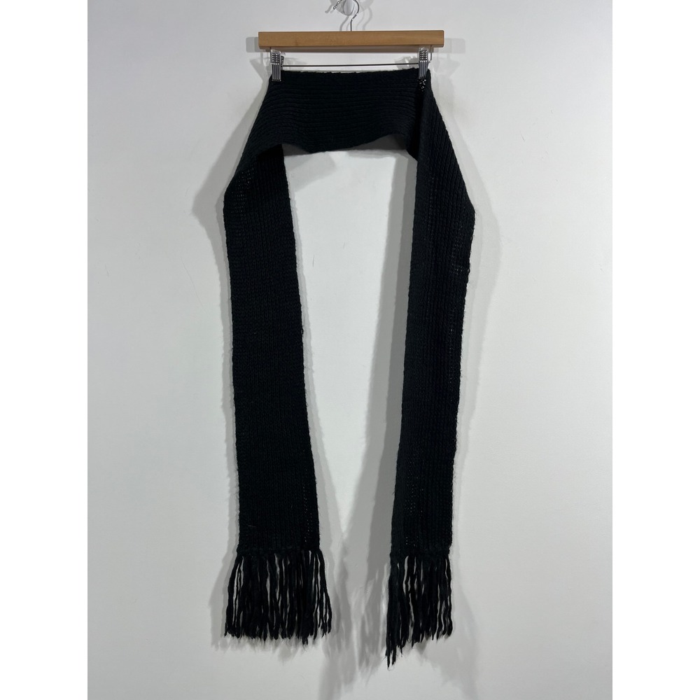 Wooden Ships Quiet Luxury Parisian Mohair Wool Chunky Knit Fringe Winter Scarf